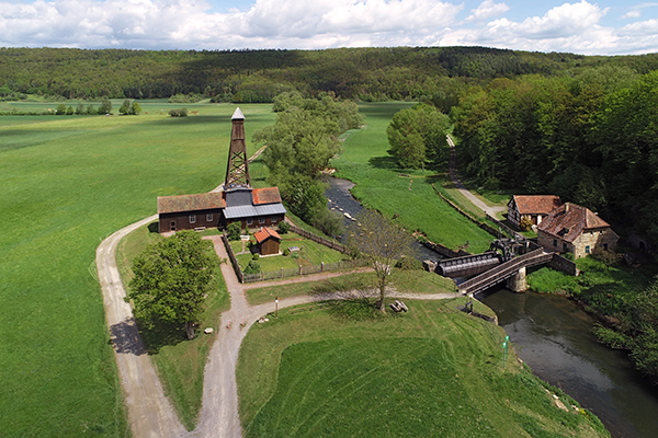 Blick auf den Luitpoldsprudel aus der Luft Blick auf den Luitpoldsprudel aus der Luft